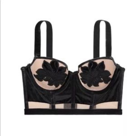 VS Lined Demi Floral applique lined demi Bra 32C - Picture 5 of 9